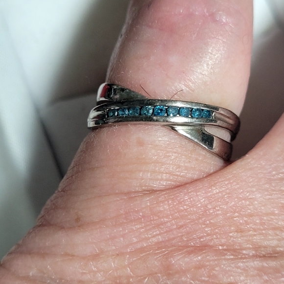Blue Diamond Ring